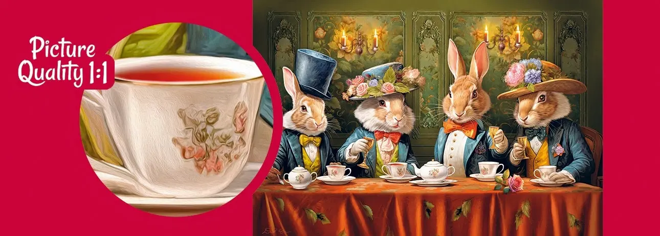 Funny Bunny Party Puzzel 500 Stukjes - Image 5