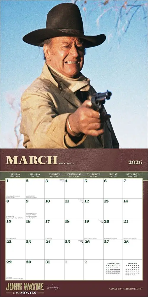 John Wayne Kalender 2026 Movies - Image 3