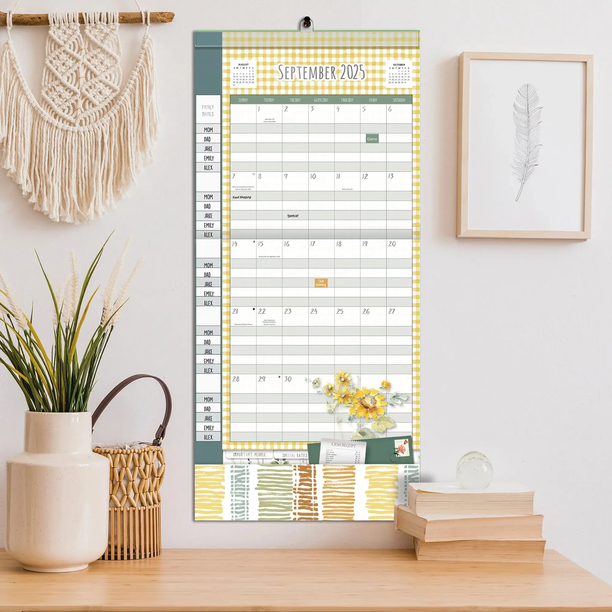 Watercolor Plan-It Wall Kalender (August 2025 - December 2026) - Image 3